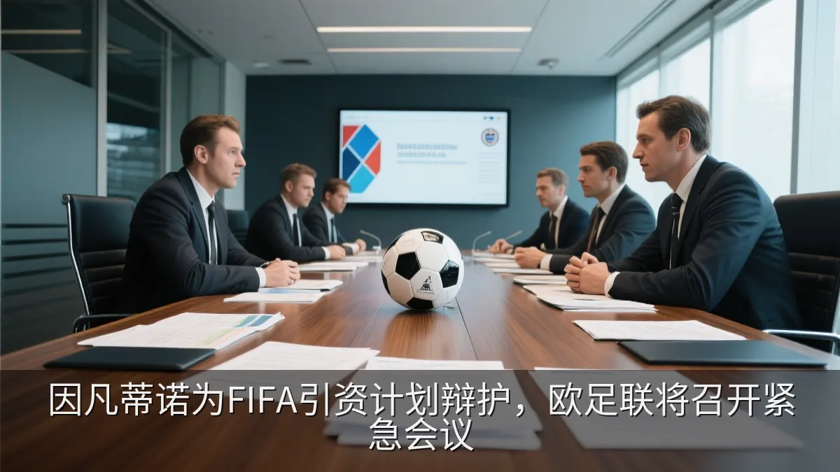 足球管理机构会议中的文件与讨论场景